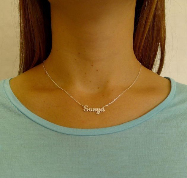 Срібне кольє з ім'ям Sonya / ланцюжок з ім'ям Sonya / срібна підвіска з ім'ям Sonya VL-4/433 фото