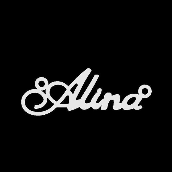 Срібне кольє з ім'ям Alina / ланцюжок з ім'ям Alina / срібна підвіска з ім'ям Alina VL-09118 фото