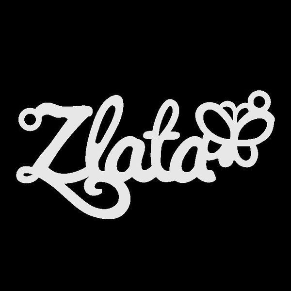Серебряное колье с именем Zlata / цепочка с именем Zlata / серебряная подвеска с именем Zlata VL-4/496кл фото