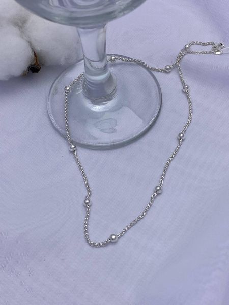 Серебряный браслет с шариками на ногу Киш-240.1бр Киш-240.1бр фото