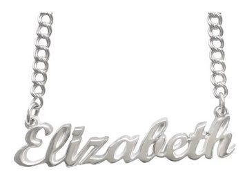 Срібний іменна кольє Елізабет "Elizabeth" (з ланцюжком) 915-000 915-000 фото