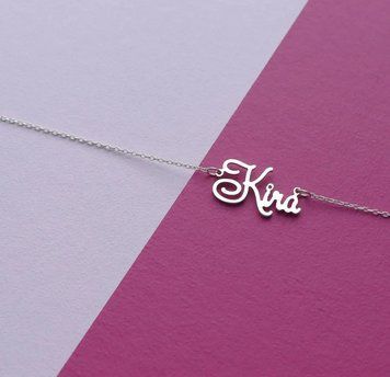 Срібне кольє з ім'ям Rita / ланцюжок з ім'ям Kira / срібна підвіска з ім'ям Kira VL-18013 фото