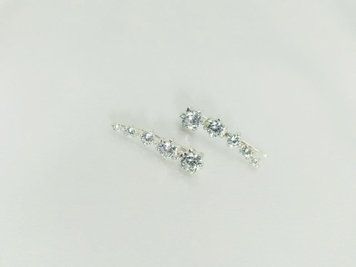 Срібні сережки Каффи з фіанітами 314с 314с фото