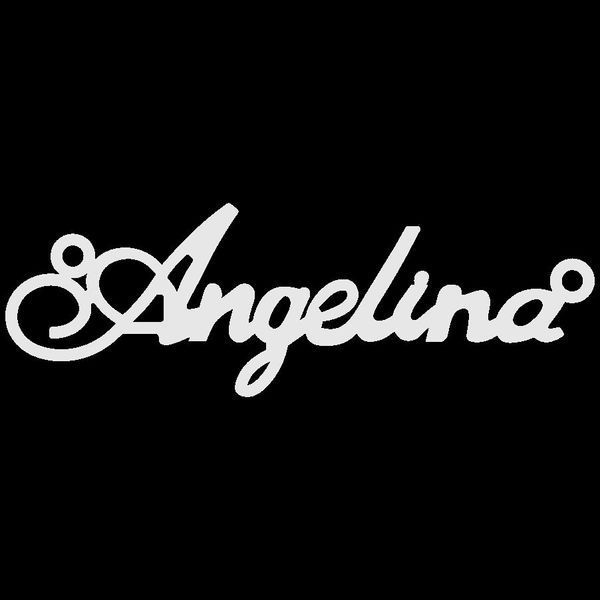 Срібне кольє з ім'ям Angelina ланцюжок з ім'ям Angelina, срібна підвіска з ім'ям Angelina VL-4/100кл фото