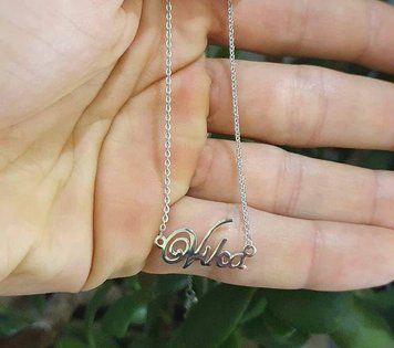 Серебряное колье с именем Vika, серебряная подвеска с именем Vika, серебряное имя Vika VL-49 фото