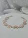 Серебряный браслет Марибель с золотыми вставками и Розовым Кварцем 095/8 бр