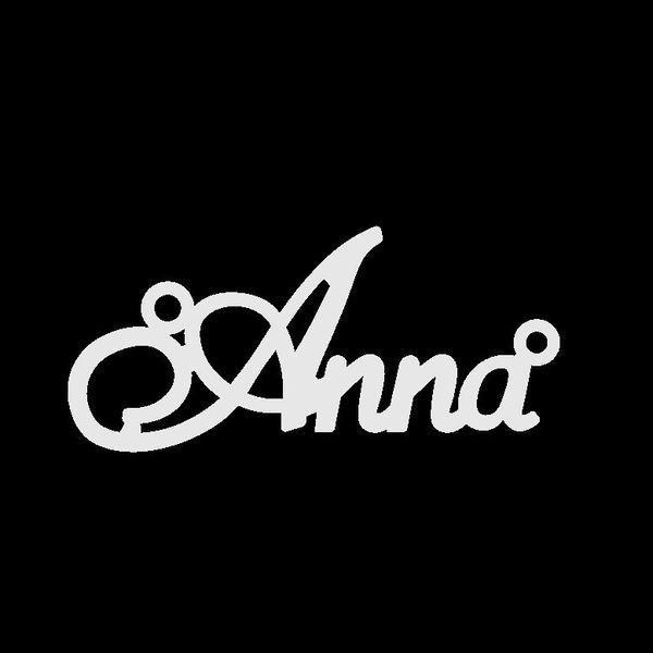 Серебряное колье с именем Anna / цепочка с именем Anna / серебряная подвеска с именем Anna VL-09131 фото