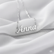Серебряное колье с именем Anna / цепочка с именем Anna / серебряная подвеска с именем Anna VL-09131 фото 1