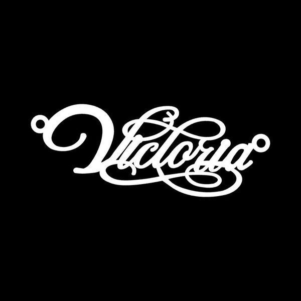 Серебряное колье с именем Victoria / цепочка с именем Victoria / серебряная подвеска с именем Victoria VL-09205 фото