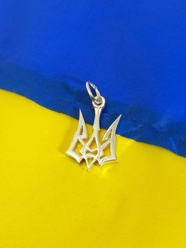 Серебряный кулон Герб Украины 019-1кул 019-1кул фото