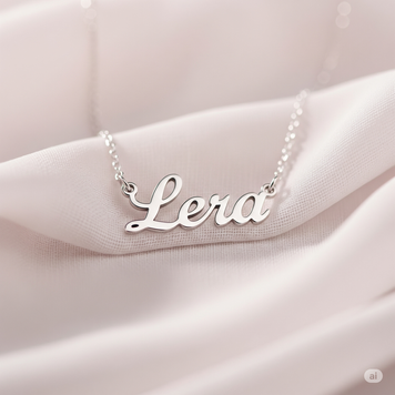 Срібне кольє з ім'ям Lera / ланцюжок з ім'ям Lera / срібна підвіска з ім'ям Lera VL-4/218 фото