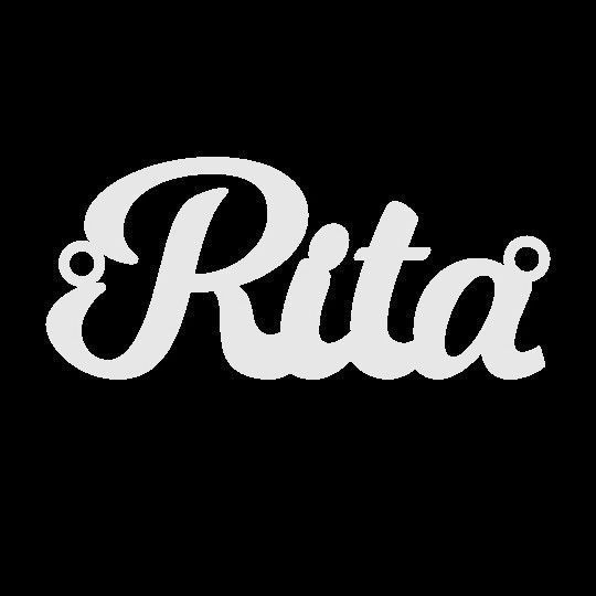 Серебряное колье с именем Rita / цепочка с именем Rita / серебряная подвеска с именем Rita VL-18012 фото