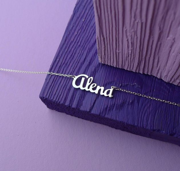 Серебряное колье с именем Alena VL-4/69кл фото