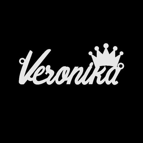 Срібне кольє з ім'ям Veronika VL-4/474 фото