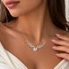 Серебряное колье &laquo;Крылья любви&raquo; с инициалом 836колье 836колье фото 2