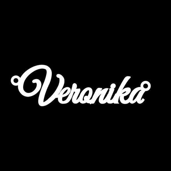 Серебряное колье Veronika / цепочка с именем Veronika / серебряная подвеска с именем Veronika VL-4/474 фото
