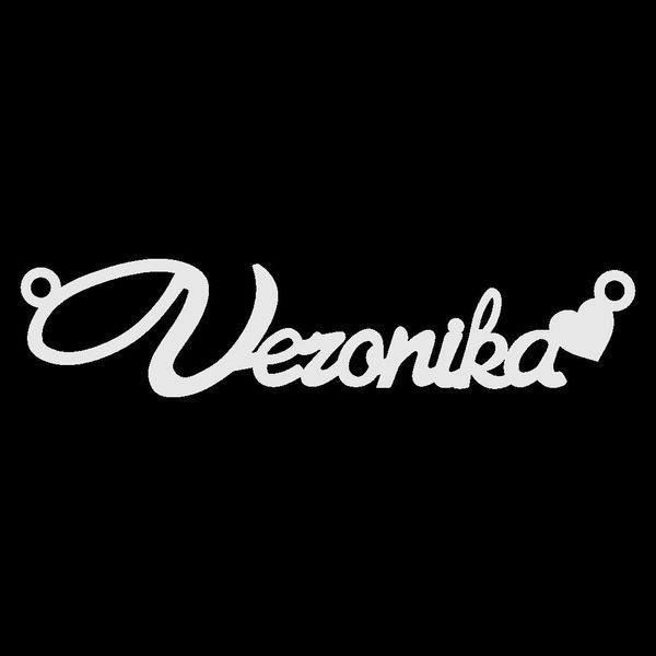 Серебряное колье Veronika / цепочка с именем Veronika / серебряная подвеска с именем Veronika VL-4/474 фото