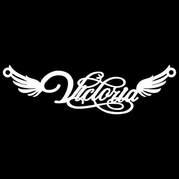 Серебряное колье с именем Victoria, цепочка с именем Victoria, серебряная подвеска с именем Victoria VL-4/475 фото