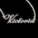 Серебряное колье с именем Victoria, цепочка с именем Victoria, серебряная подвеска с именем Victoria VL-4/475 фото 2