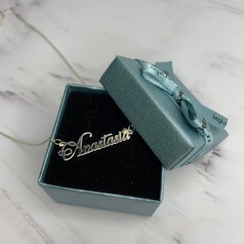 Кольє з ім'ям Anastasia/ланцюжок з ім'ям Anastasia/Срібна підвіска з ім'ям Anastasia VL-138 фото