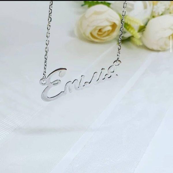 Срібне кольє з ім'ям Emily, срібне ім'я Ємілія англійською VL-142 фото