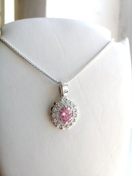 Серебряный набор Генхелия с Розовыми Фианитами 161-01 161-01 фото
