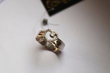 Срібна каблучка Серце Родоване для Заручин R142к R142к фото