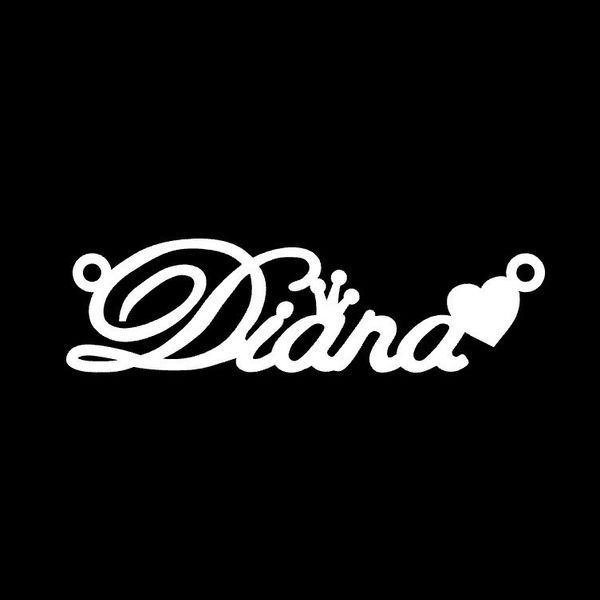 Серебряное колье с именем Diana / цепочка с именем Diana / серебряная подвеска с именем Diana VL-4/132кл фото