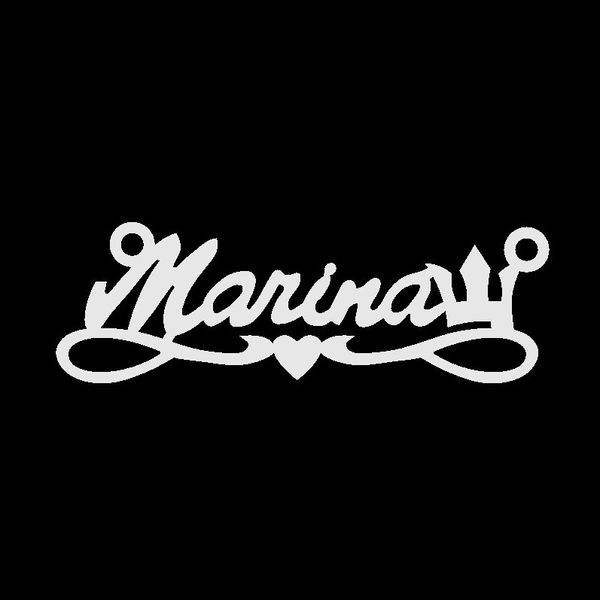 Серебряное колье с именем Marina, серебряная подвеска с именем Marina, серебряное имя Marina VL-09192 фото